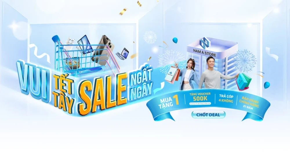 “Vui Tết tây, sale ngất ngây” cùng Nam Á Store - 249 Kim Mã, Ba Đình, Hà Nội