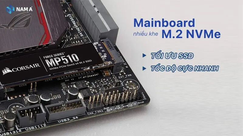 Build PC hiệu năng cao với mainboard nhiều khe M.2 NVMe: Tối ưu SSD tốc độ cực nhanh