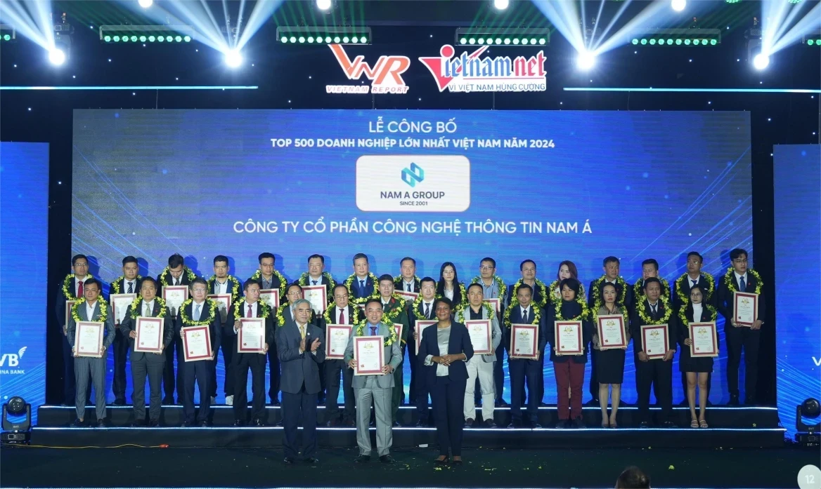 Nam Á Group được vinh danh Top 500 doanh nghiệp tư nhân lớn nhất Việt Nam năm 2024