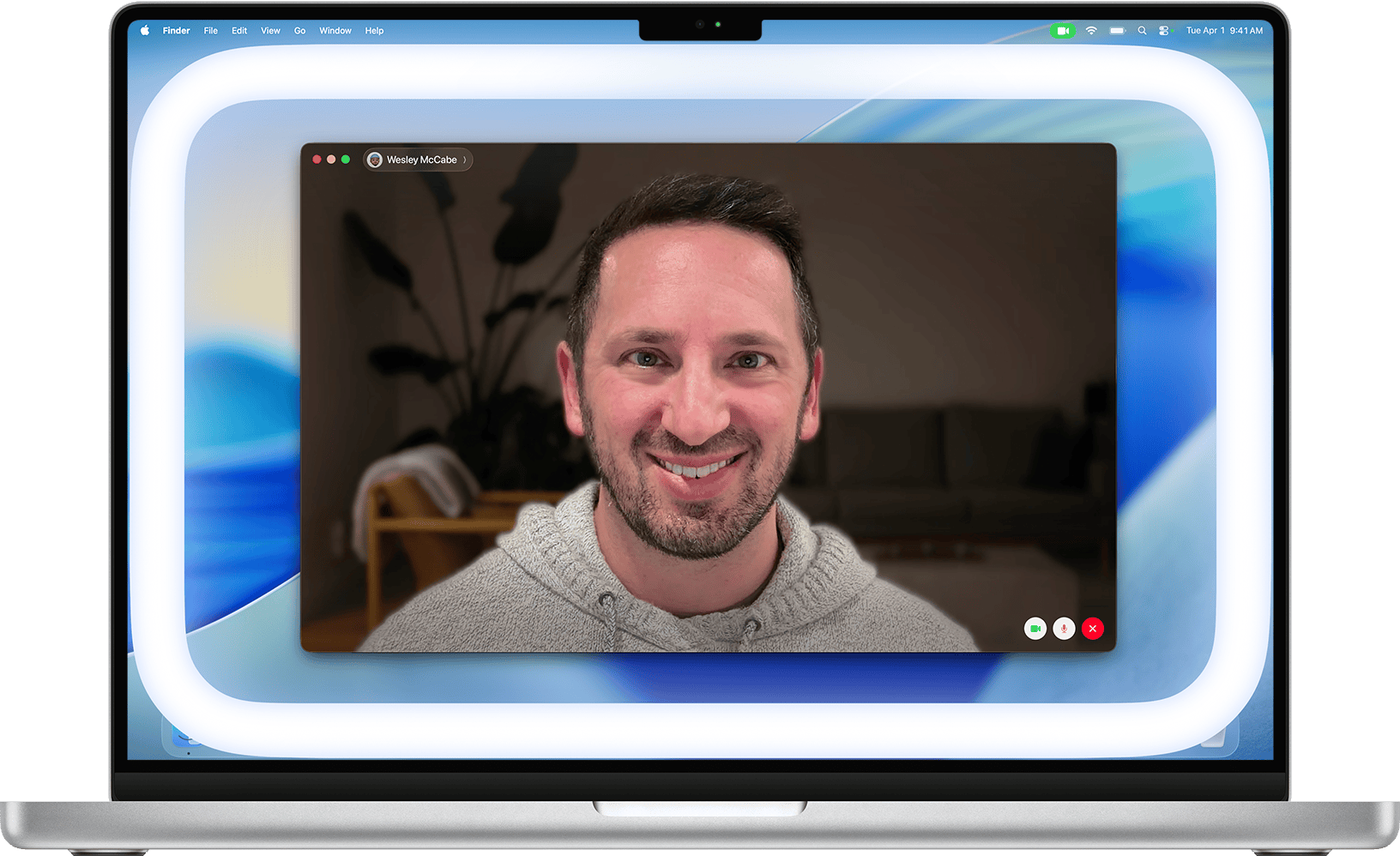 Apple nâng cấp trên macOS 26.2 với công nghệ chiếu sáng khuôn mặt thông minh khi gọi video