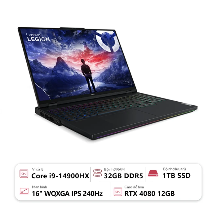 Laptop Lenovo Legion Pro 7 16IRX9H 83DE001NVN (Intel Core i9-14900HX/ 32GB/ 1TB/ RTX 4080 12GB/ 16" WQXGA/ Win 11/ Đen)