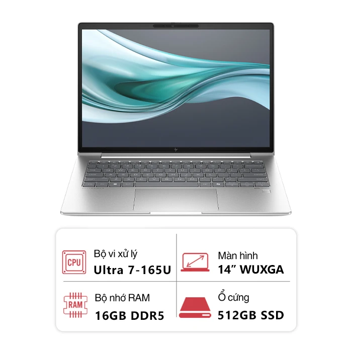 Laptop HP EliteBook 640 G11 A7LB4PT (Intel Core Ultra 7-165U/ 16GB/ 512GB/ Intel Graphics/ 14" WUXGA/ Win 11/ Bạc)