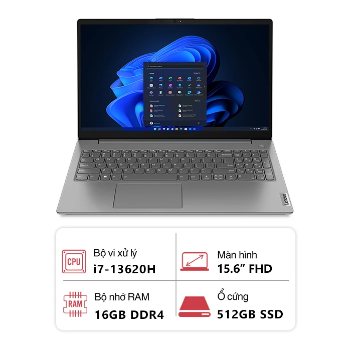 Laptop Lenovo V15 G4 IRU 83A100RFVN (i7 13620H/ 16GB/ 512GB SSD/ 15.6 inch FHD/ NoOS/ Xám)