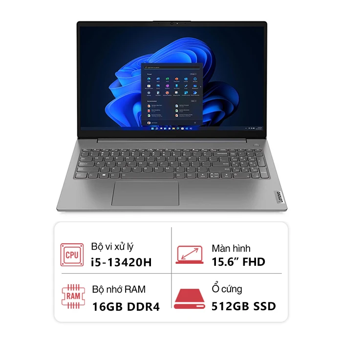 Laptop Lenovo V15 G4 IRU 83CC0041VN (i5 13420H/ 16GB/ 512GB SSD/ 15.6 inch FHD/ NoOS/ Xám)