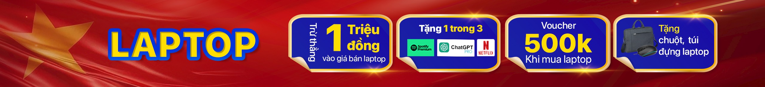Mua Laptop Tháng 4 - Nhận Quà 2 Triệu