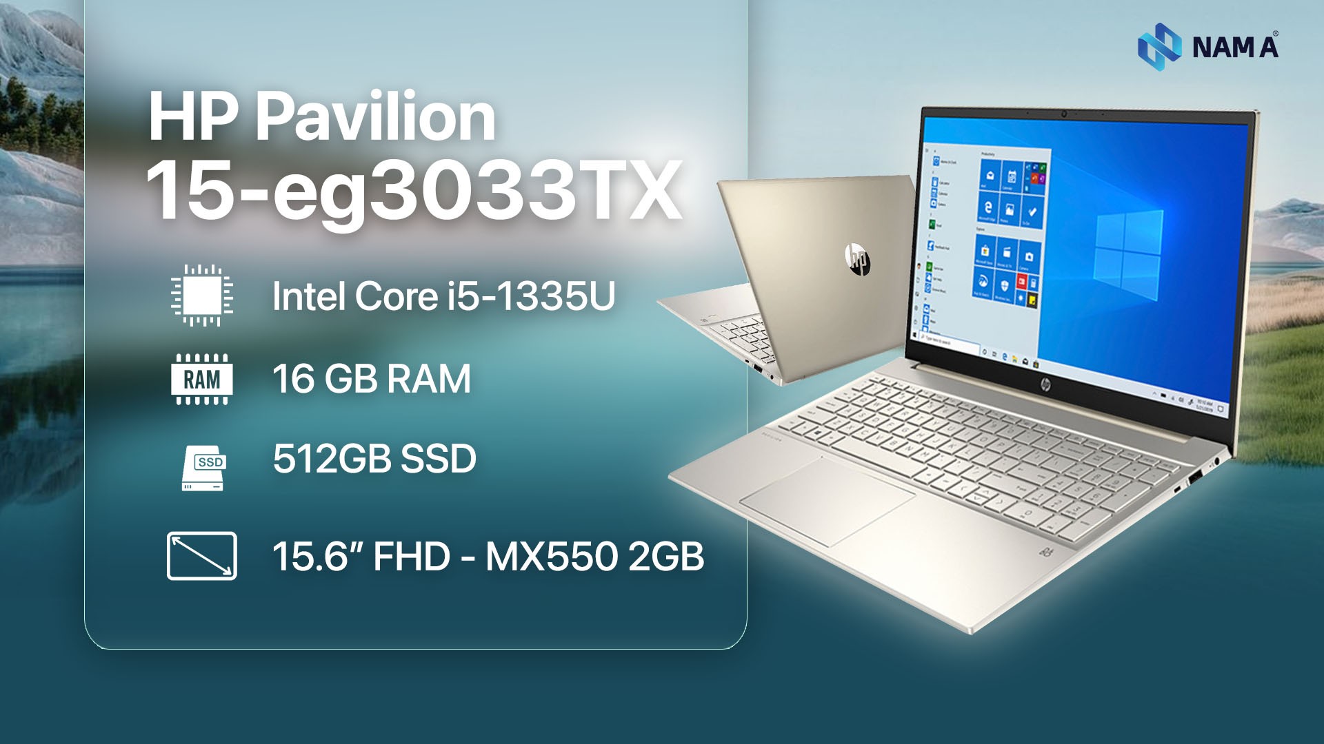 Laptop văn phòng  HP Pavilion 15-eg3033TX 8U6L6PA - học tập mạnh mẽ, có card rời MX550 cho đồ họa nhẹ