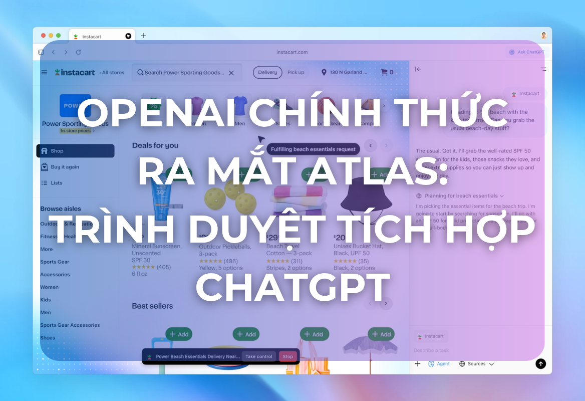 OpenAI Chính Thức Ra Mắt Atlas: Trình Duyệt Tích Hợp ChatGPT – Biến Lướt Web Thành Trải Nghiệm AI Tự Động Hóa